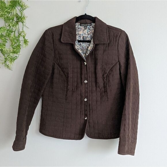 Briggs New York Jackets & Blazers - (Briggs New York) Brown Quilted Paisley Inner 12P